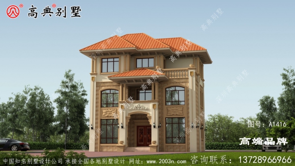 农村欧式三层小面积别墅设计图纸自然淳朴风格