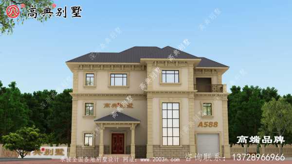 农村欧式简约自建三层别墅