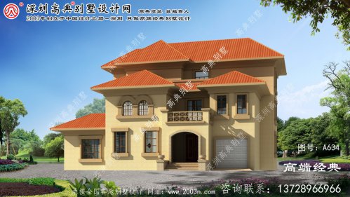 固镇县三层经典大气别墅设计图纸