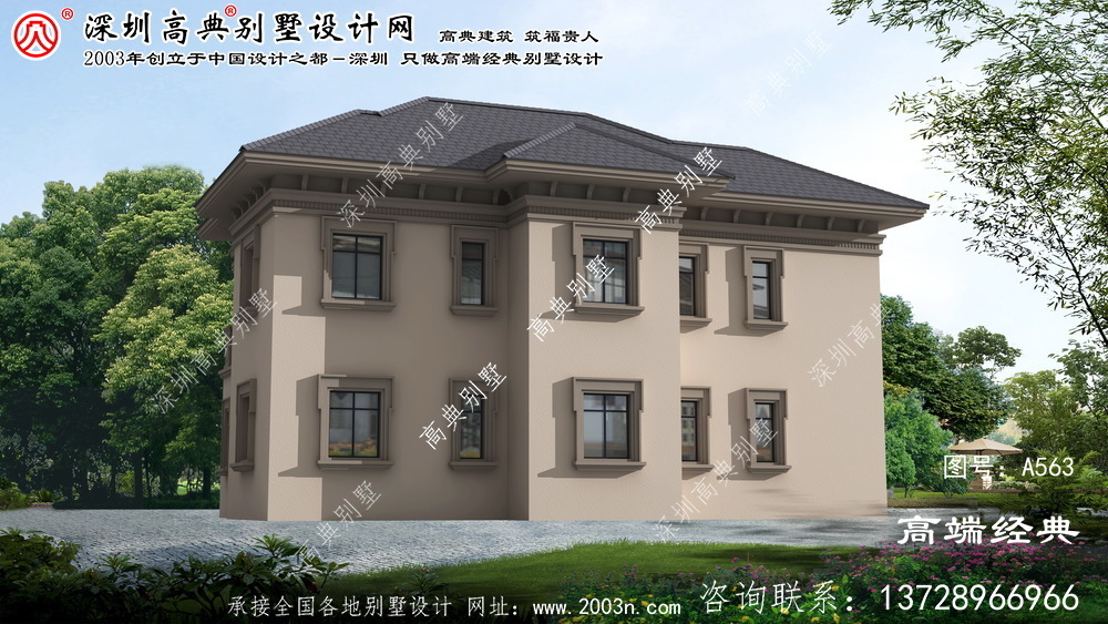 祁门县农村自建房三层带车库