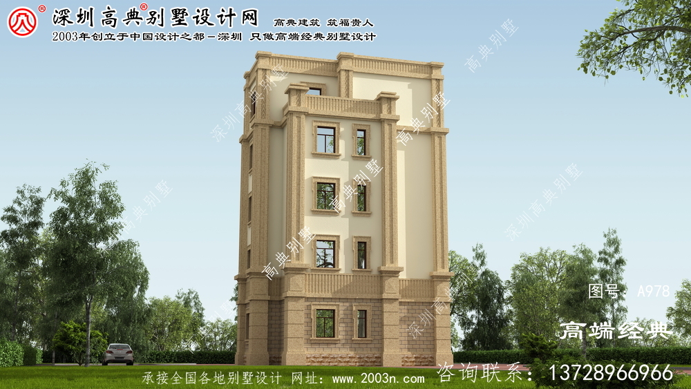 宁德市欧式五层别墅效果图