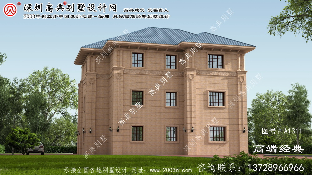 赵县农村小别墅设计图三层