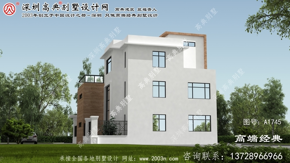 五寨县带车库三层别墅设计图你在农村的地位还会差?