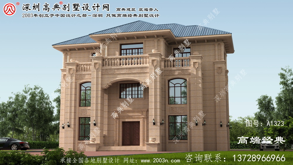 香洲区欧式石材别墅图纸