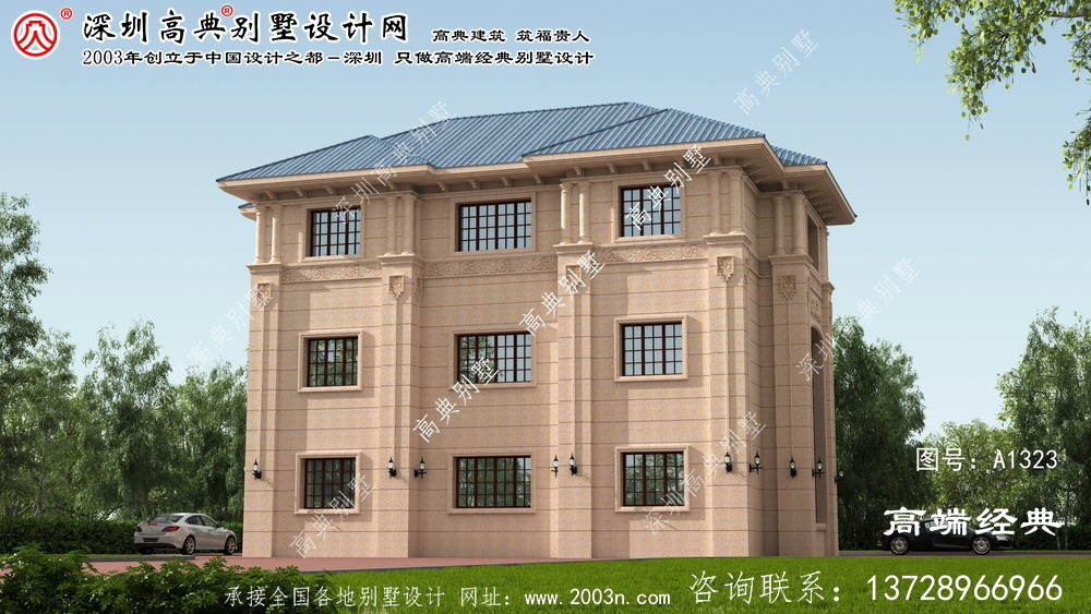 香洲区欧式石材别墅图纸