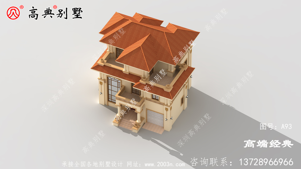龙岩市农村三层带阳台外观图,时尚大气,我都想建了