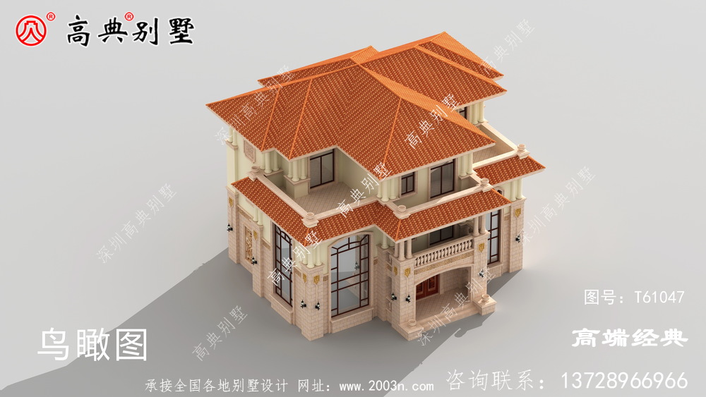 农村复式三层别墅南北通透采光十足,户型方正