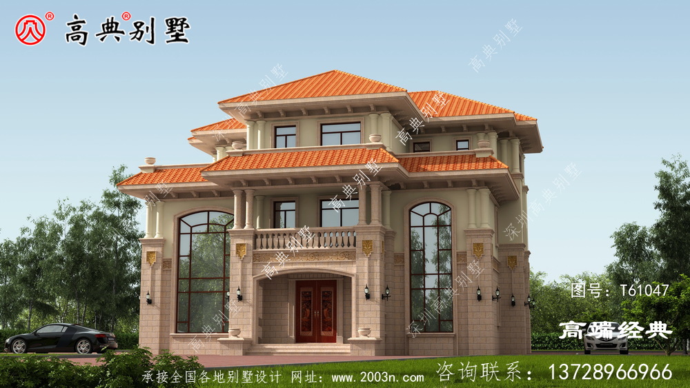 农村复式三层别墅南北通透采光十足,户型方正