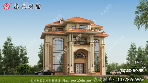 诸暨市最适合农村自建的欧式别墅户型方案图，造价60-65万