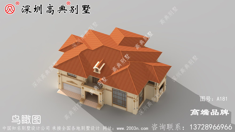 二层豪华别墅，农村自建房图，宅基地大的不这样建就可惜了