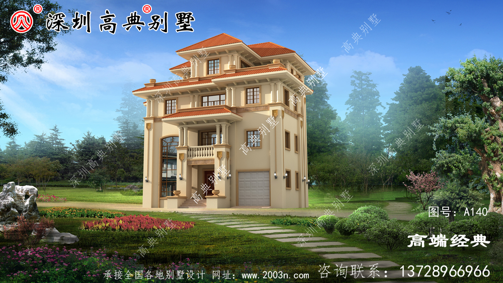 大户型四层别墅设计图，回老家建一栋，惊艳所有人