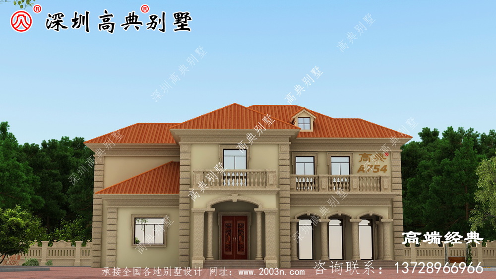 乡村二层自建房图,外观时尚布局讲究,经得起时间的考验。