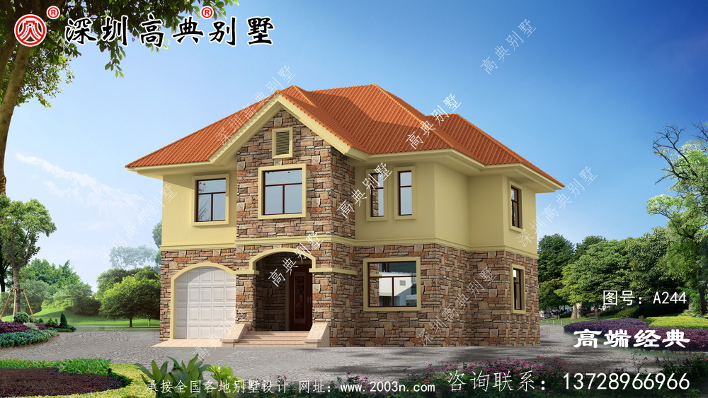 建栋别墅在蓝天白云下享受生活的宁静和岁月的美好吧