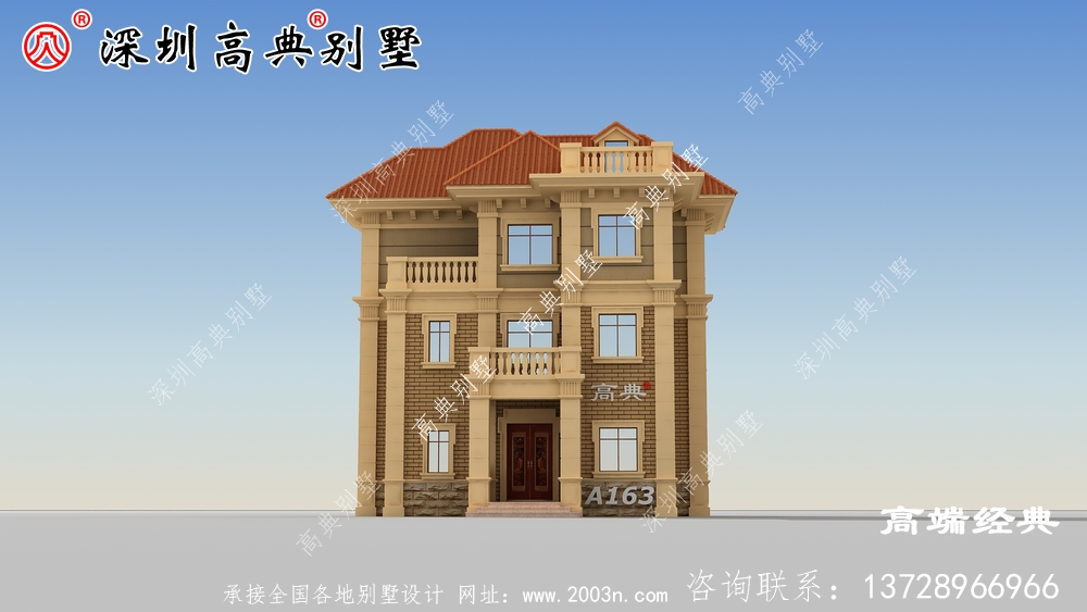 农村新三层别墅包容性强,实用性高。