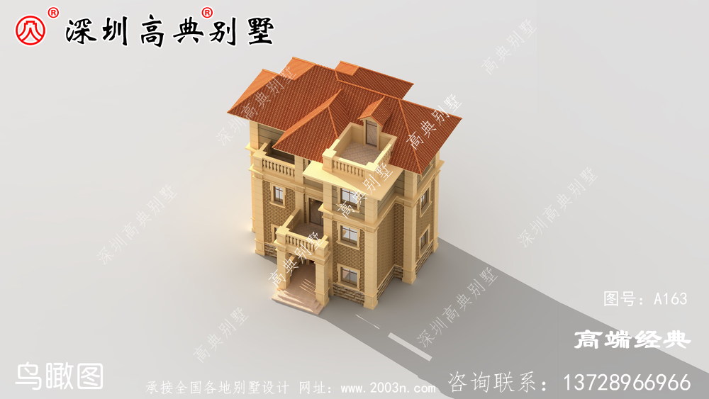 农村新三层别墅包容性强,实用性高。