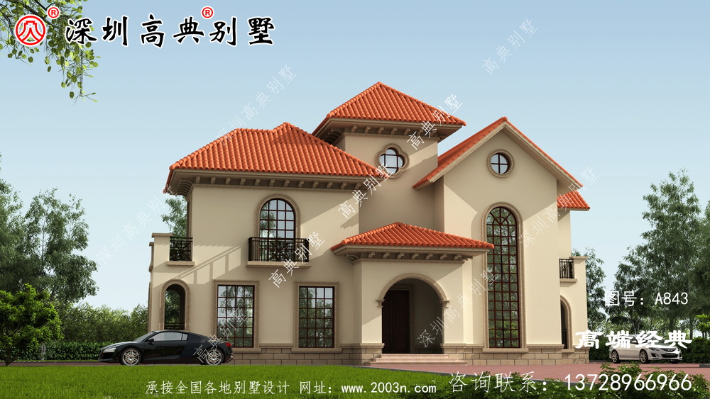农村二层别墅,适合回老家建给爸妈居住