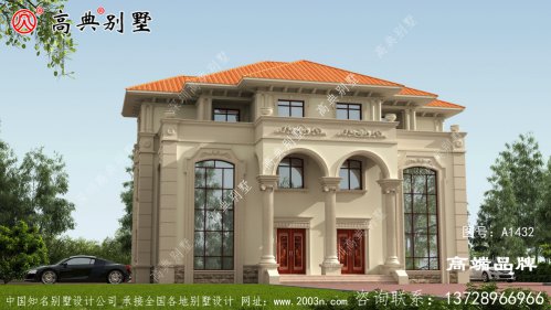 复式双拼欧式别墅,最适合农村兄弟俩的自营住宅