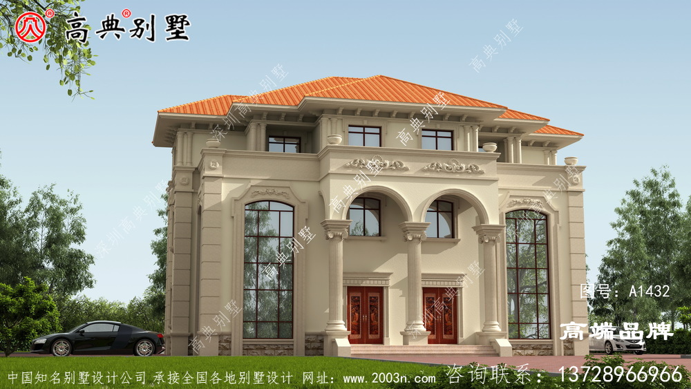 复式双拼欧式别墅,最适合农村兄弟俩的自营住宅