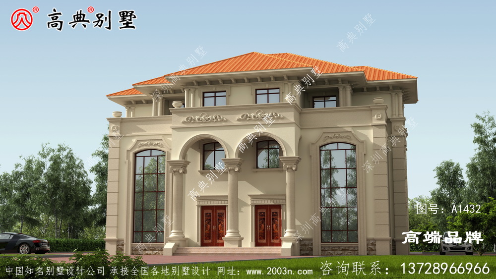 复式双拼欧式别墅,最适合农村兄弟俩的自营住宅